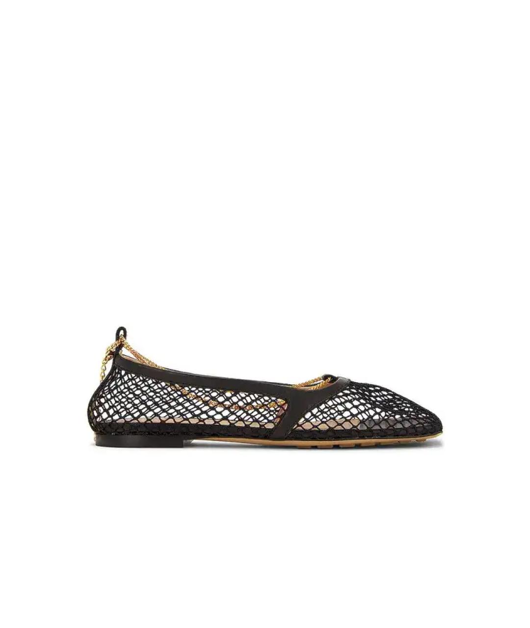 BOTTEGA VENETA Черные кожаные балетки, фото 1