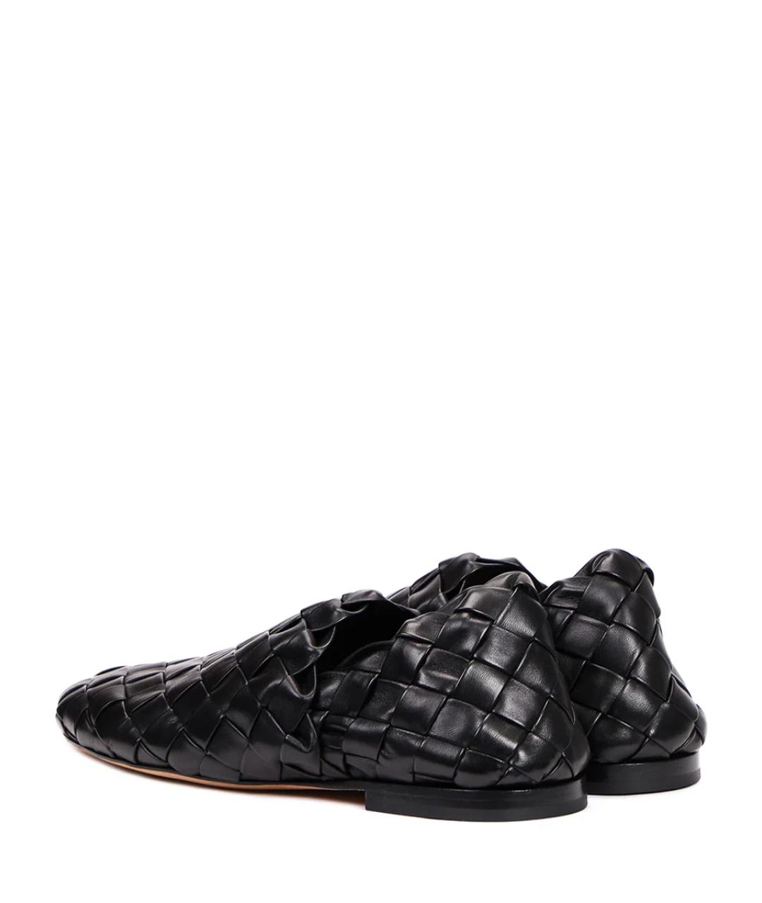 BOTTEGA VENETA Черные кожаные мокасины, фото 3