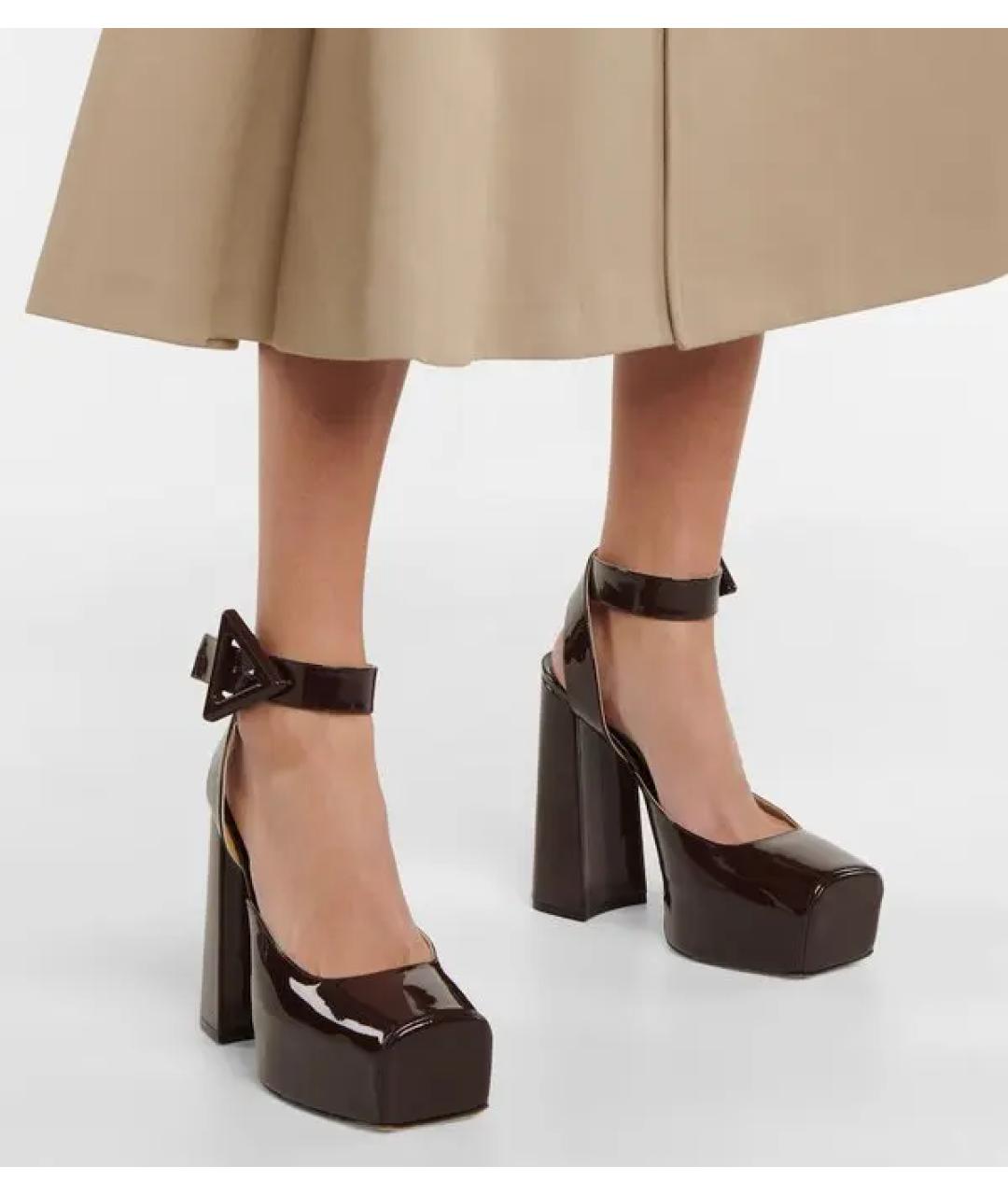 BOTTEGA VENETA Коричневые туфли из лакированной кожи, фото 4