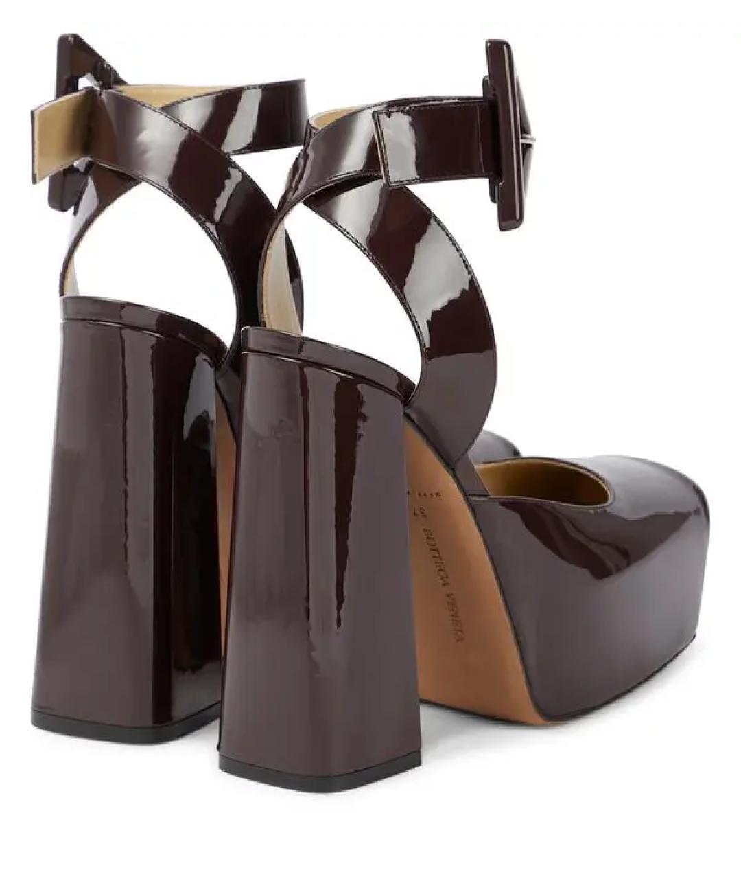 BOTTEGA VENETA Коричневые туфли из лакированной кожи, фото 3