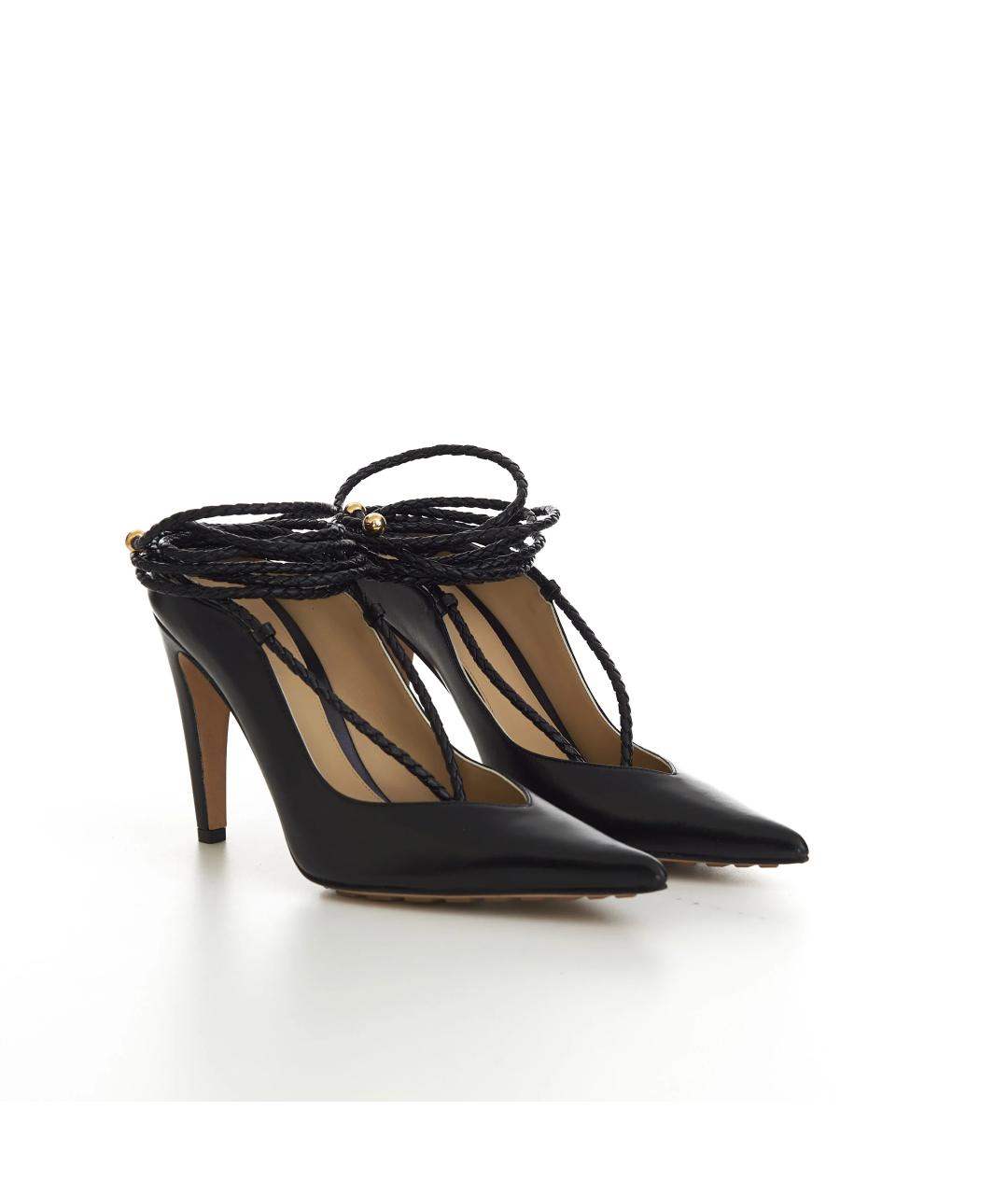 BOTTEGA VENETA Черные кожаные туфли, фото 2