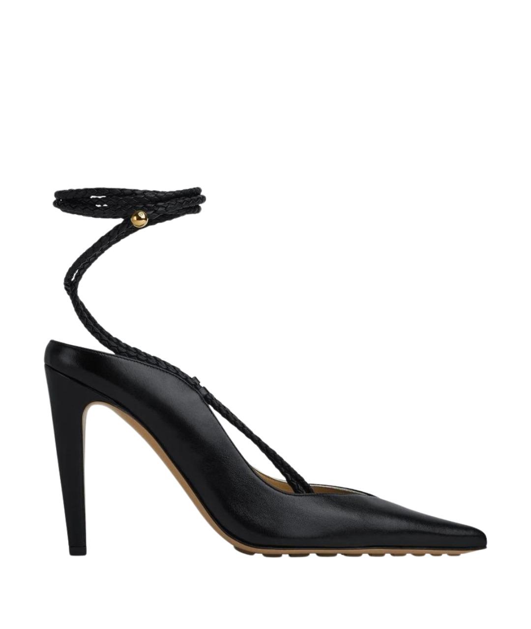 BOTTEGA VENETA Черные кожаные туфли, фото 1