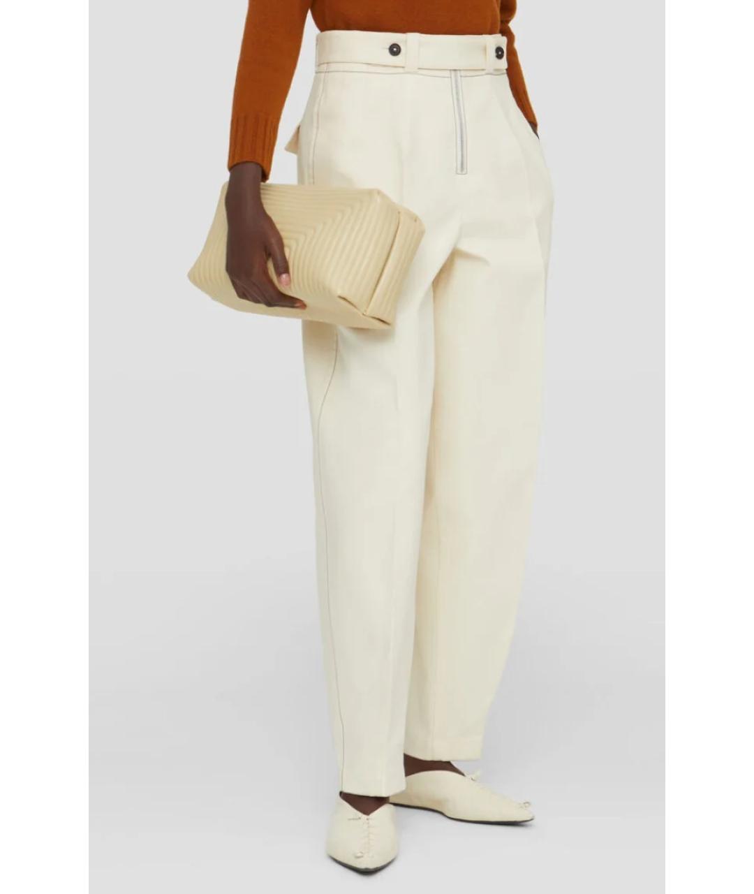 JIL SANDER Бежевые кожаные балетки, фото 5