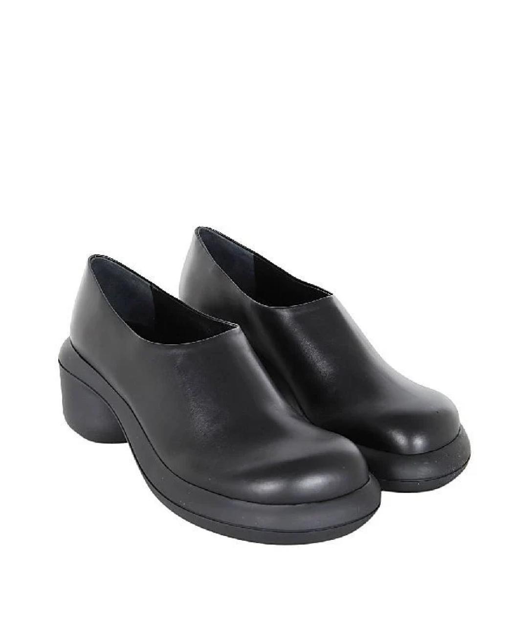 JIL SANDER Черные кожаные туфли, фото 2