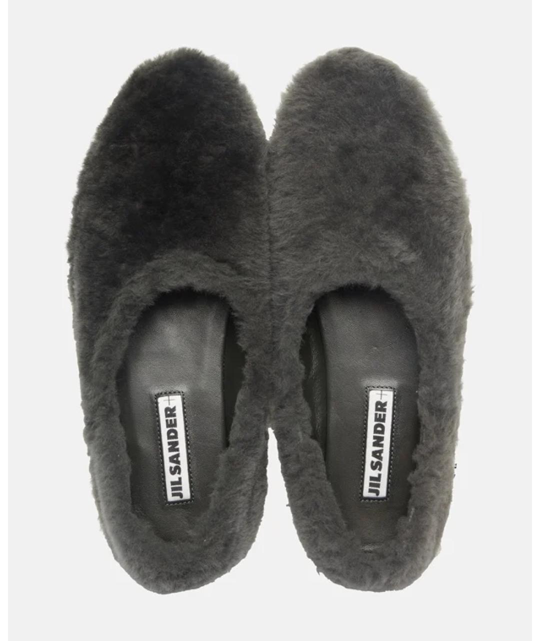 JIL SANDER Серые балетки, фото 3
