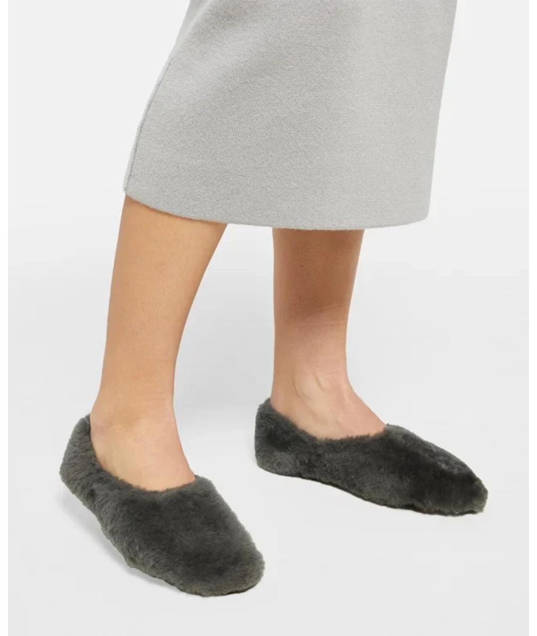 JIL SANDER Серые балетки, фото 4