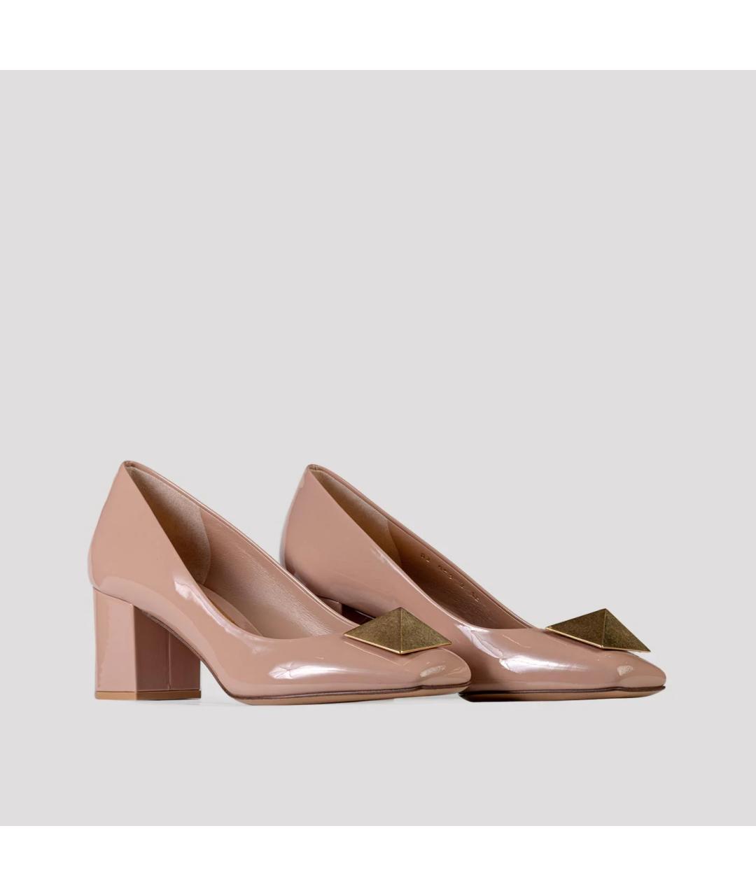 VALENTINO Бежевые туфли из лакированной кожи, фото 2