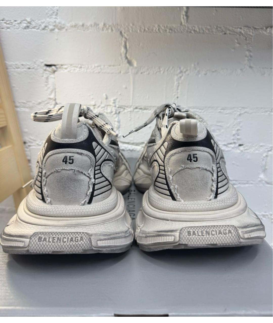 BALENCIAGA Серые текстильные высокие кроссовки / кеды, фото 4