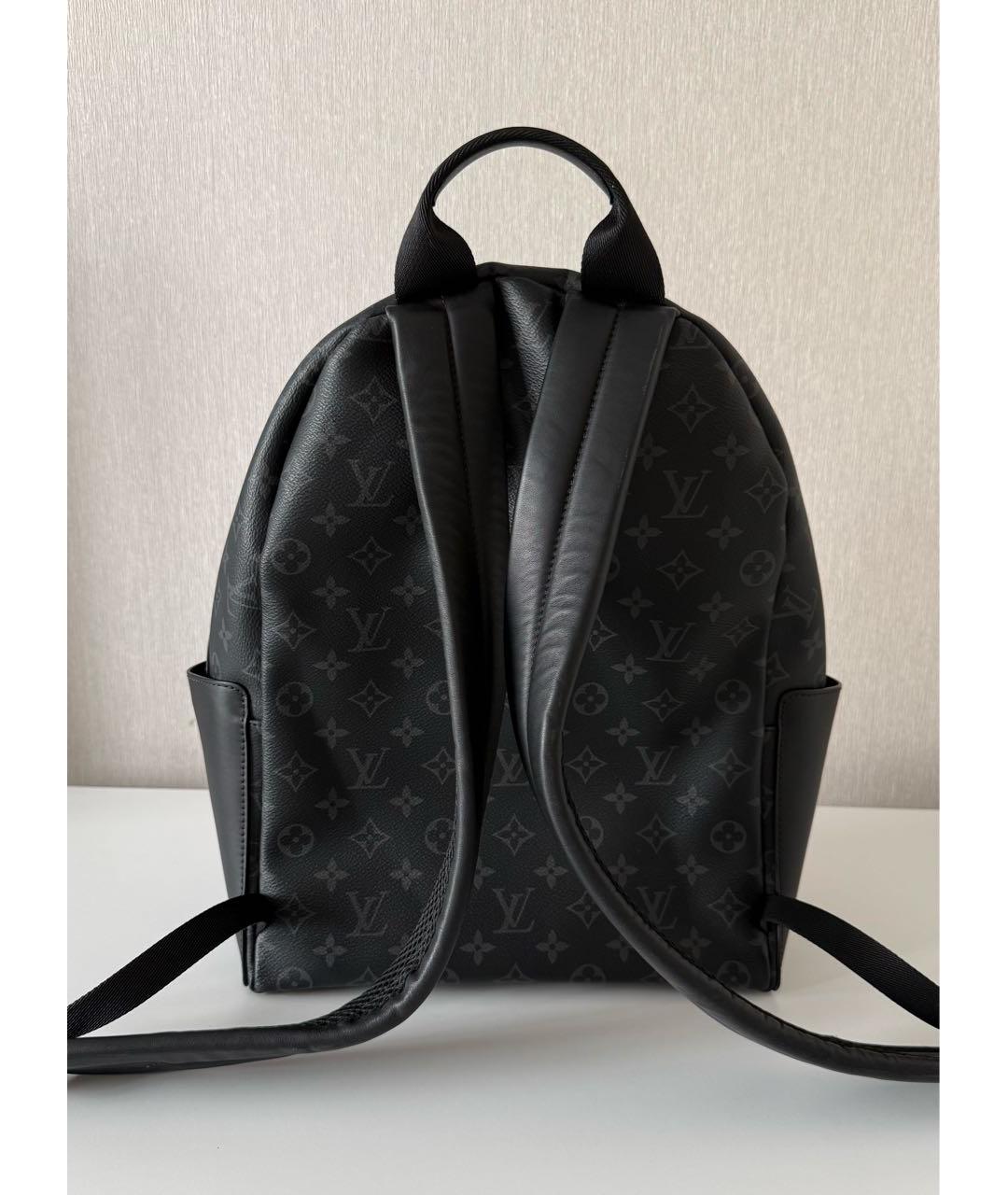 LOUIS VUITTON Черный кожаный рюкзак, фото 3