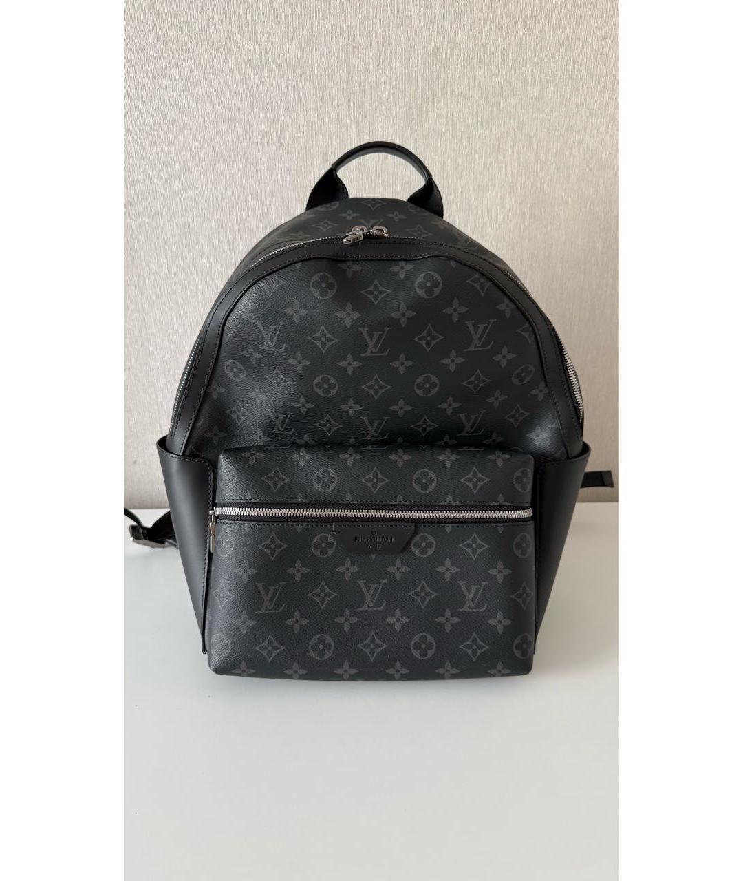 LOUIS VUITTON Черный кожаный рюкзак, фото 9