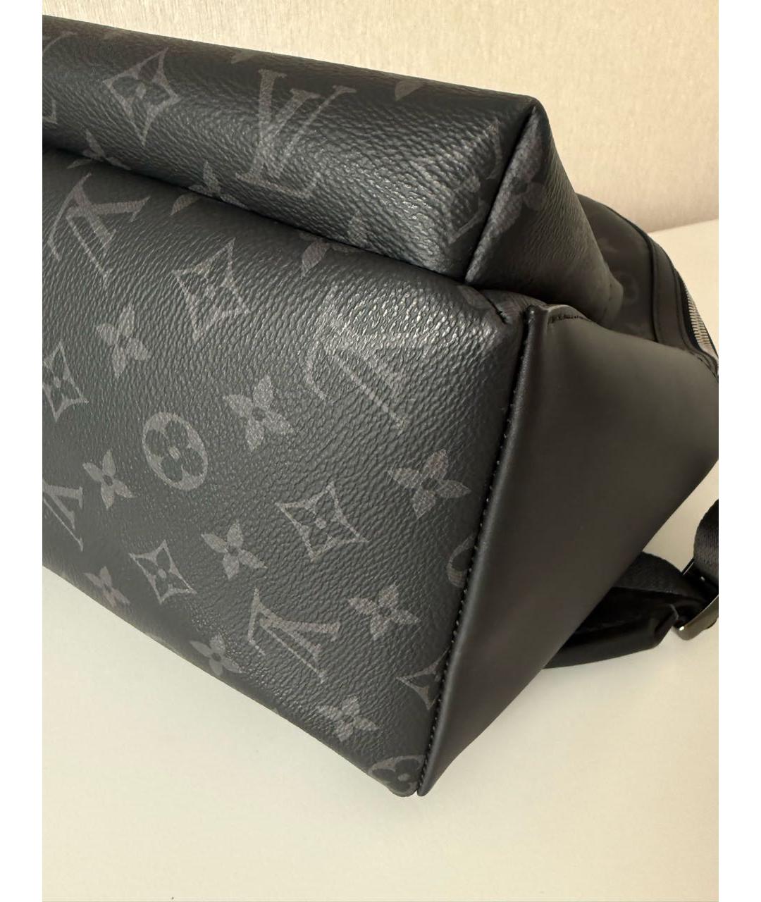 LOUIS VUITTON Черный кожаный рюкзак, фото 7