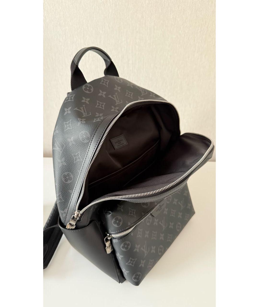 LOUIS VUITTON Черный кожаный рюкзак, фото 4