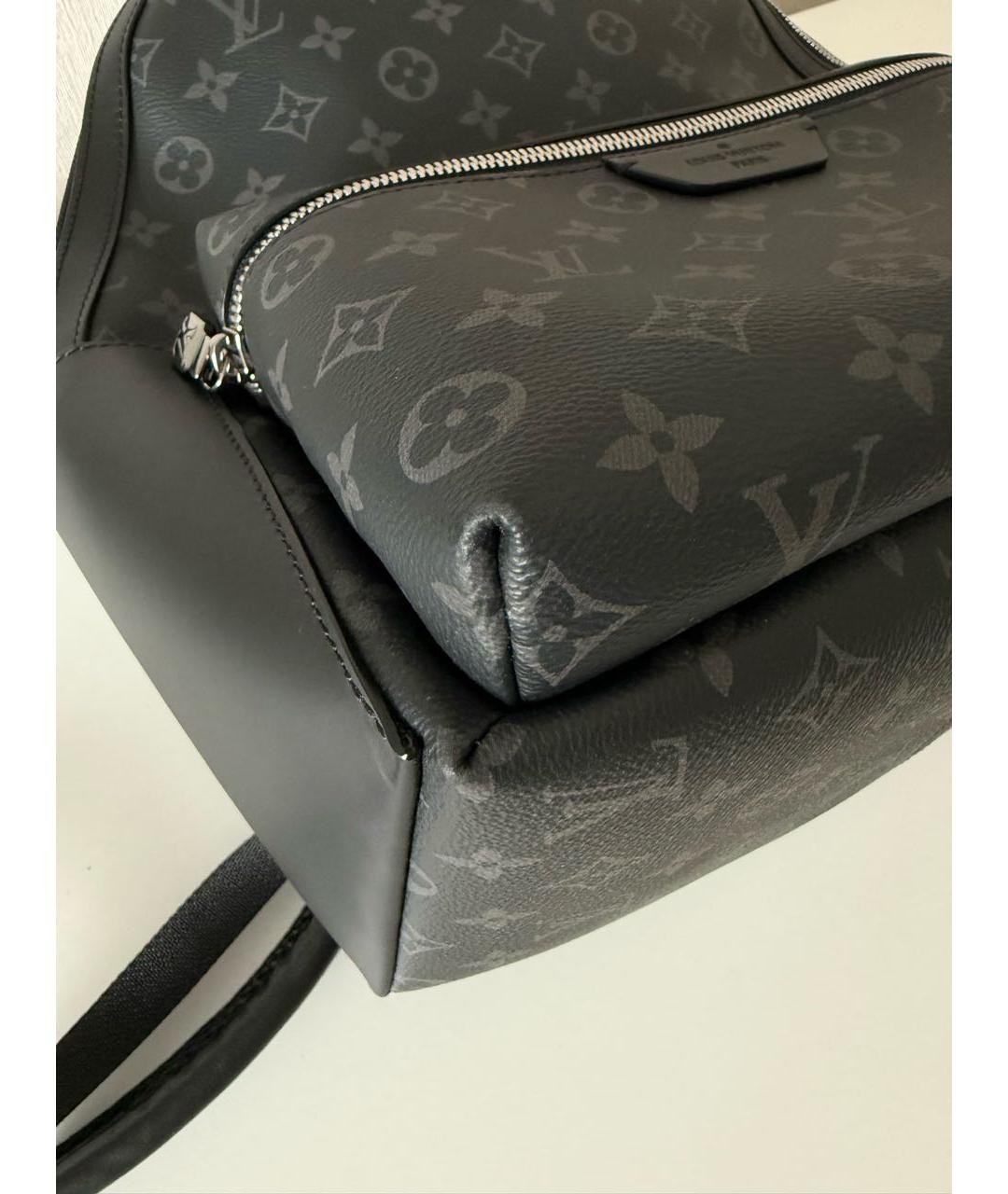 LOUIS VUITTON Черный кожаный рюкзак, фото 6