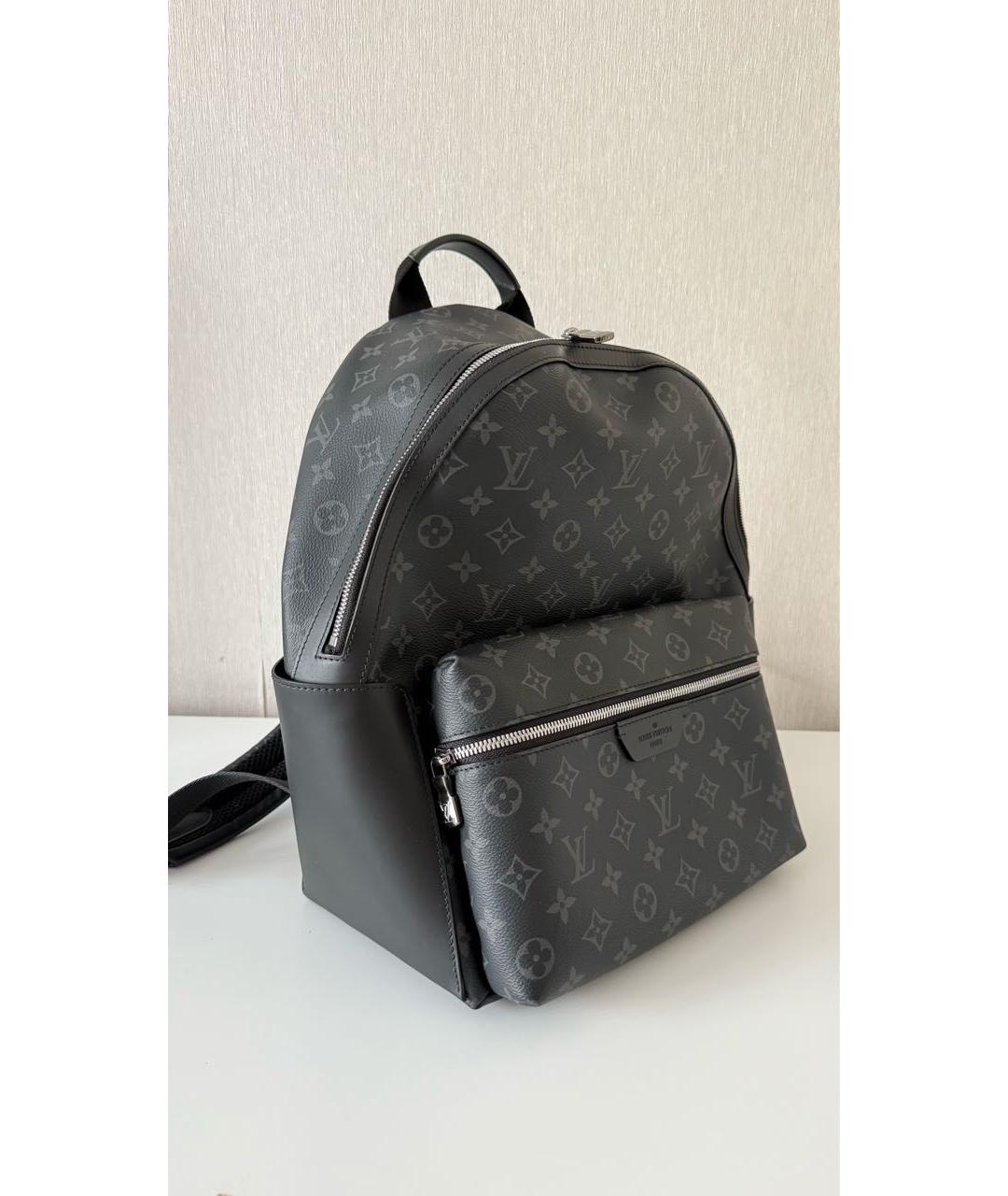 LOUIS VUITTON Черный кожаный рюкзак, фото 2