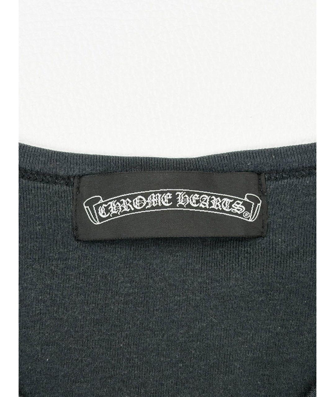 CHROME HEARTS Черная хлопковая футболка, фото 5