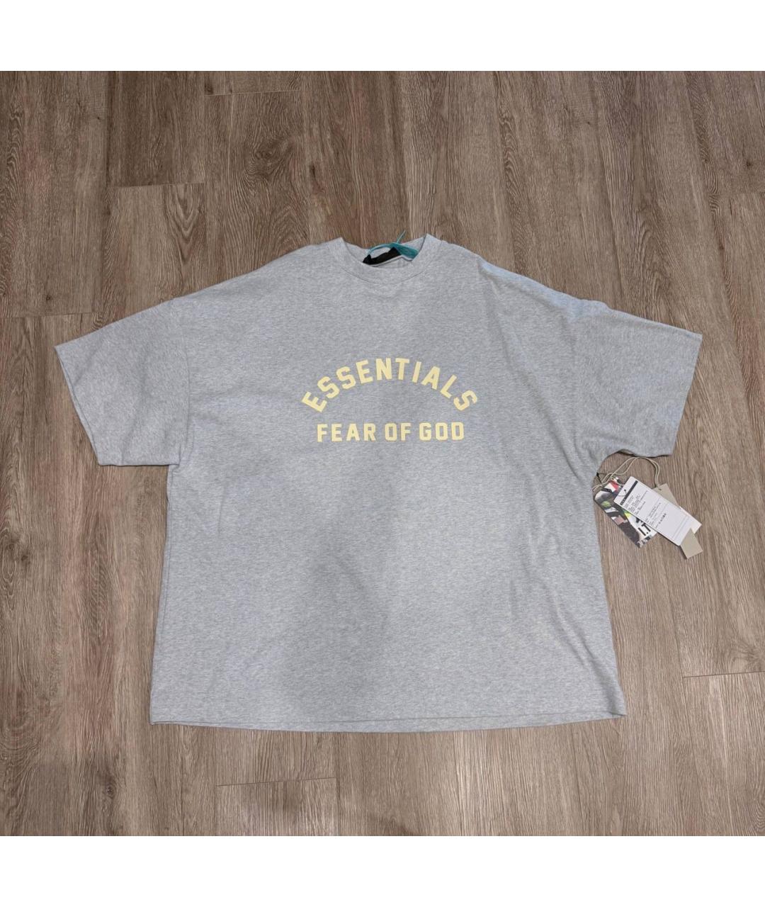 FEAR OF GOD ESSENTIALS Серая хлопковая футболка, фото 6