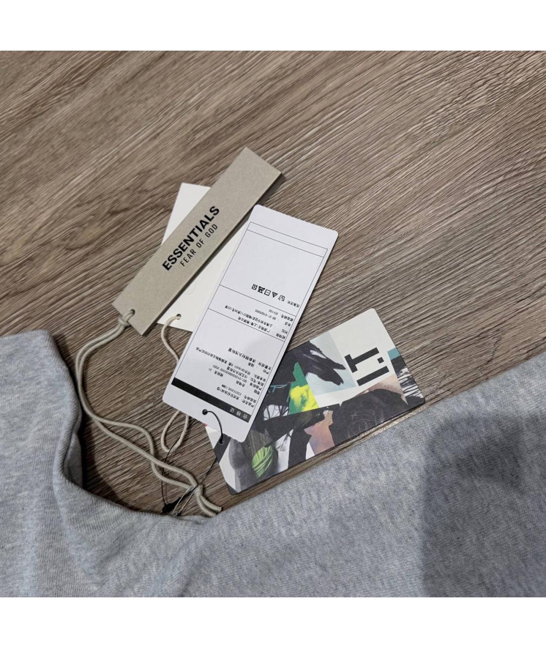 FEAR OF GOD ESSENTIALS Серая хлопковая футболка, фото 4