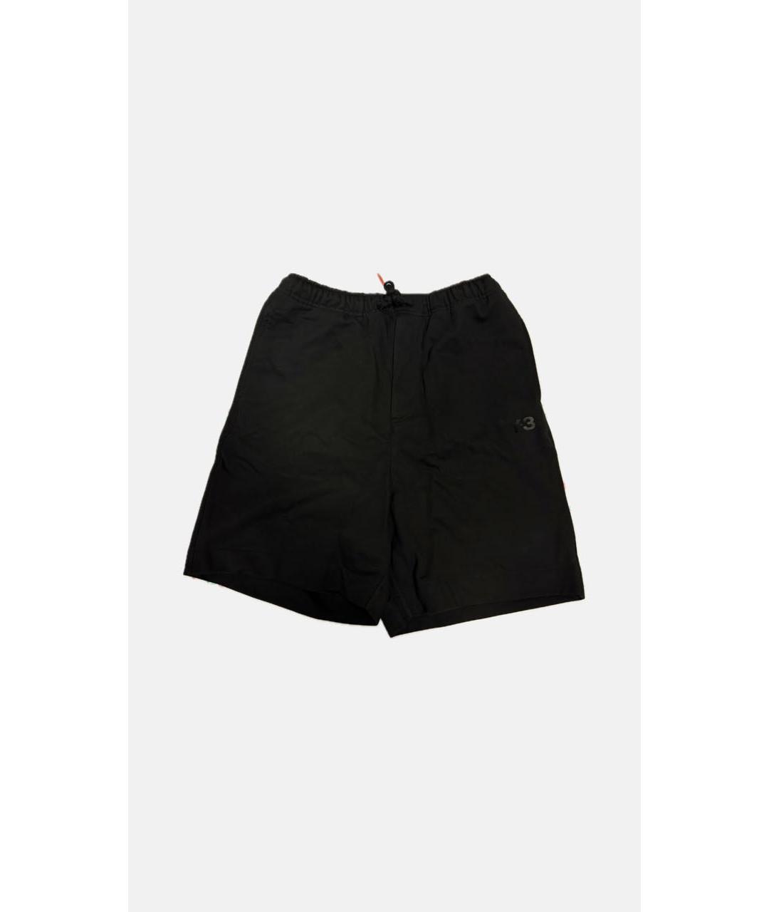 Y-3 Черные хлопковые шорты, фото 4