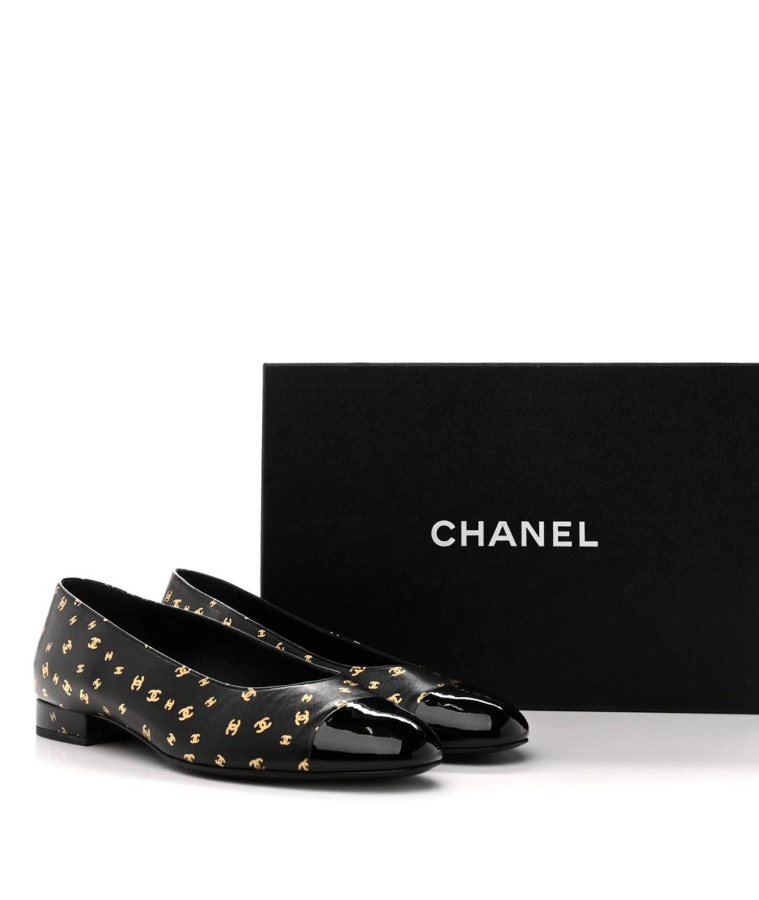 CHANEL Черные кожаные туфли, фото 2