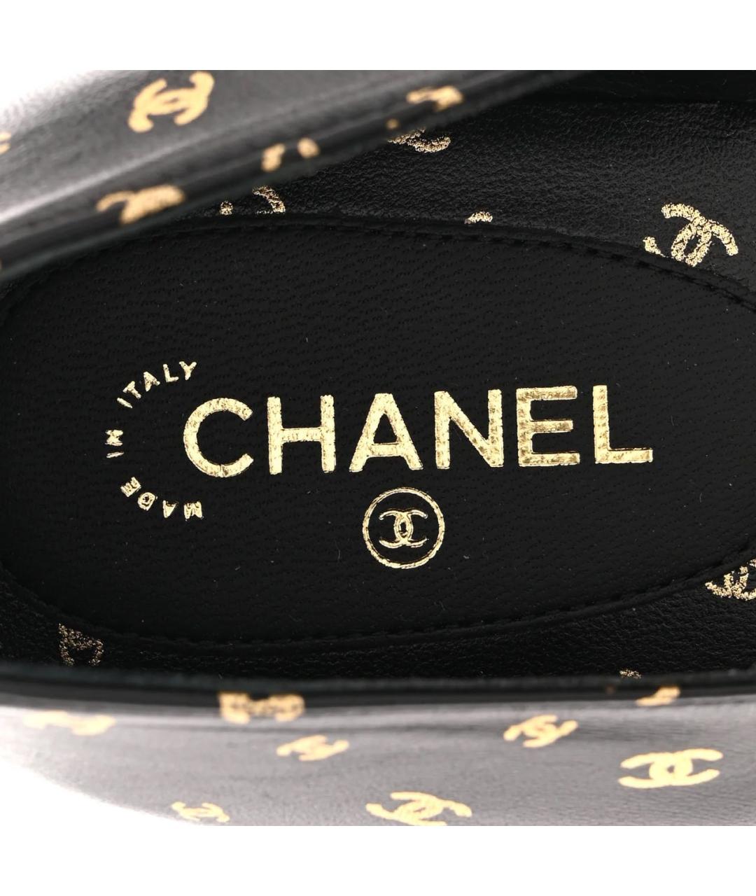 CHANEL Черные кожаные туфли, фото 5