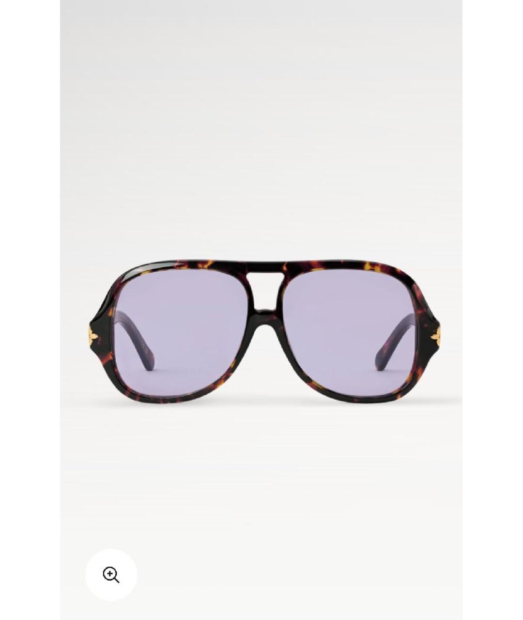LOUIS VUITTON Фиолетовые пластиковые солнцезащитные очки, фото 5