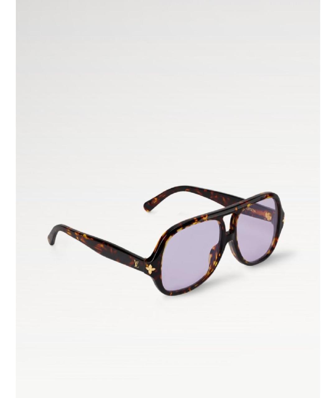 LOUIS VUITTON Фиолетовые пластиковые солнцезащитные очки, фото 2