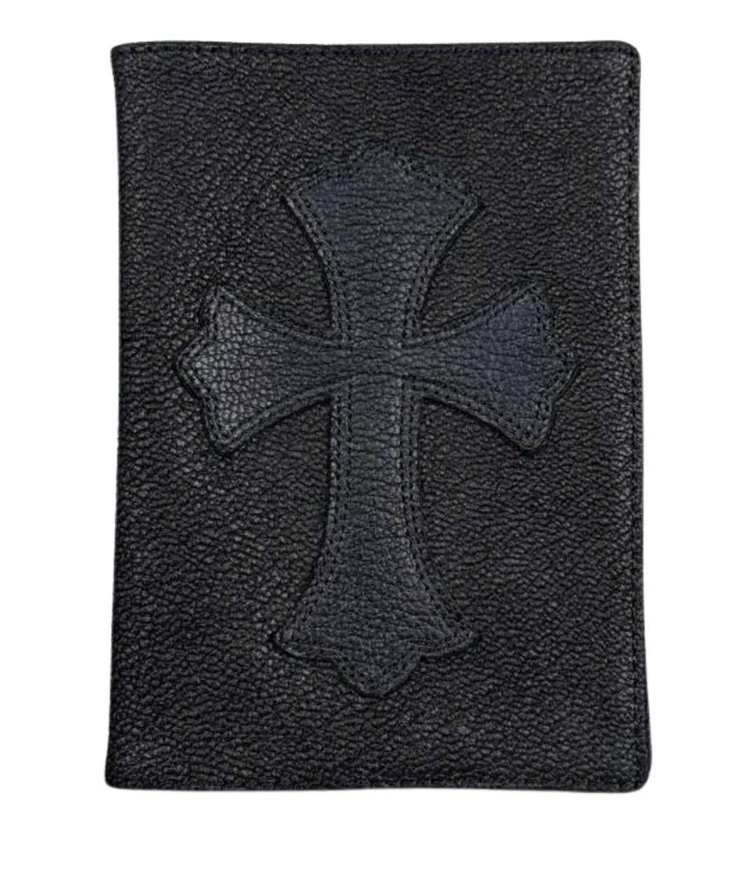 CHROME HEARTS Черная кожаная визитница, фото 1