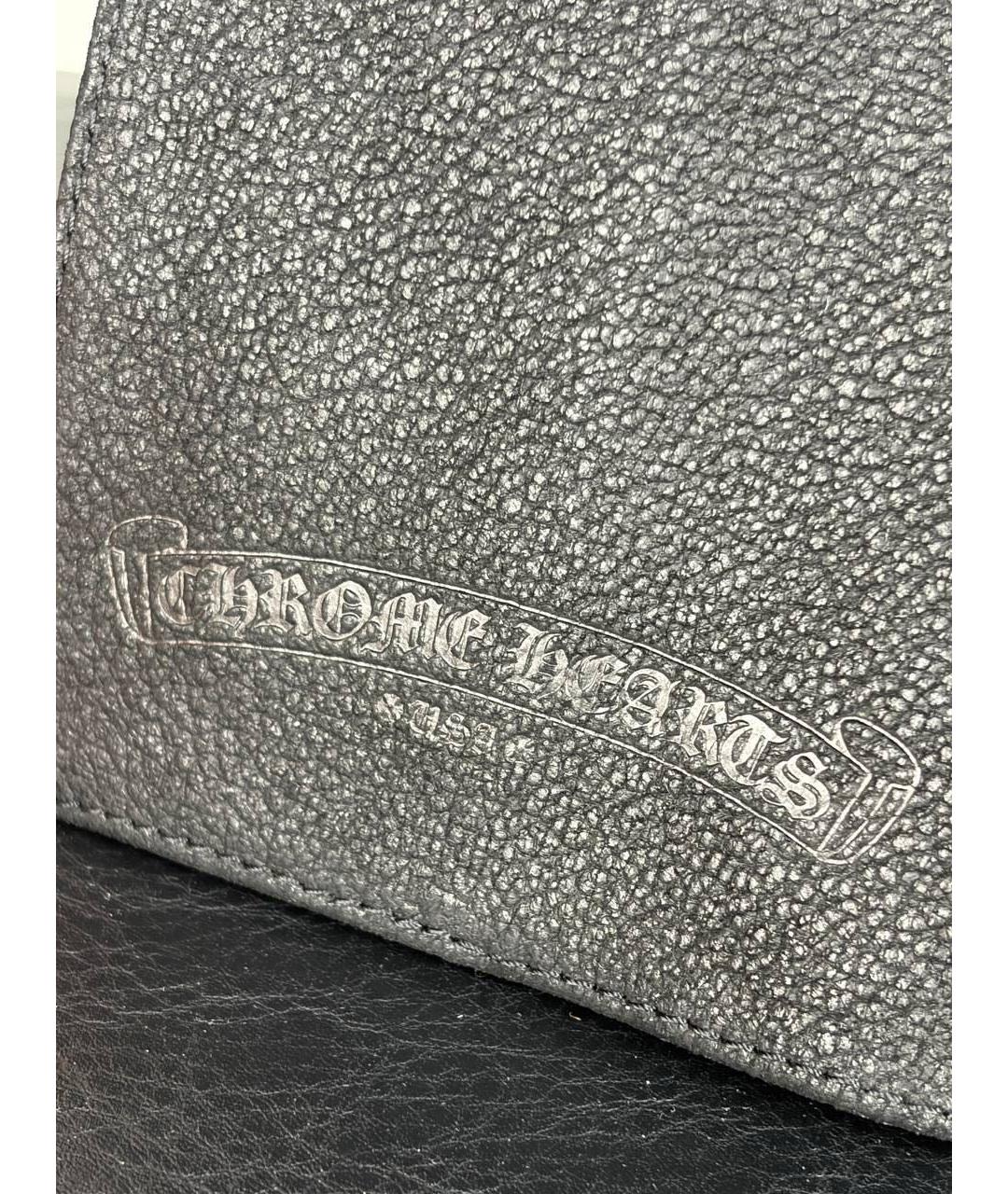 CHROME HEARTS Черная кожаная визитница, фото 5