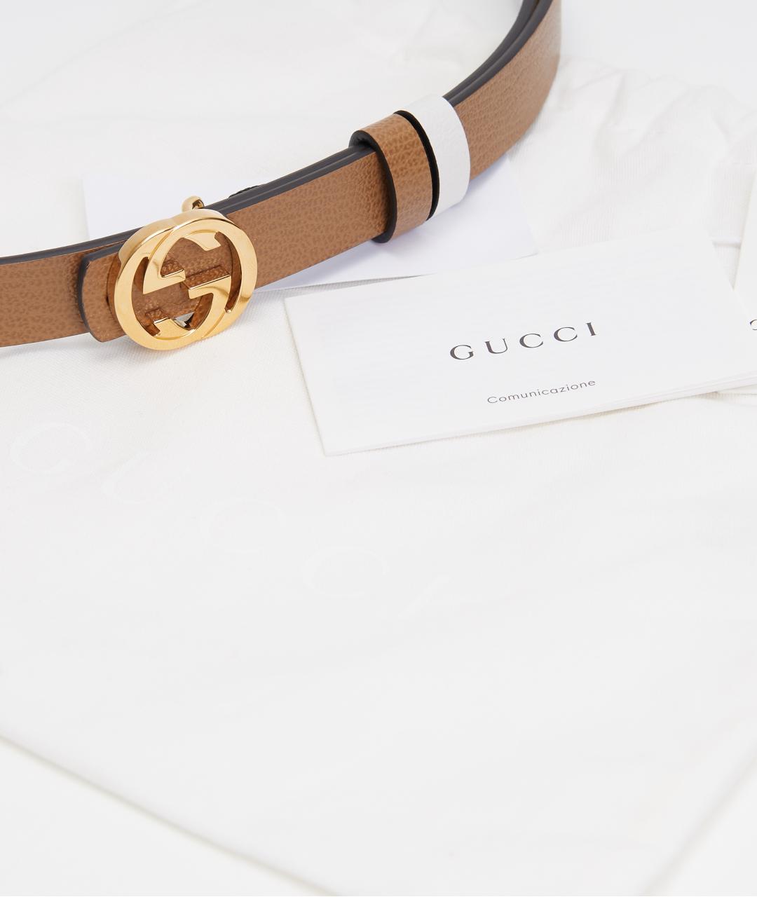 GUCCI Коричневый кожаный ремень, фото 3
