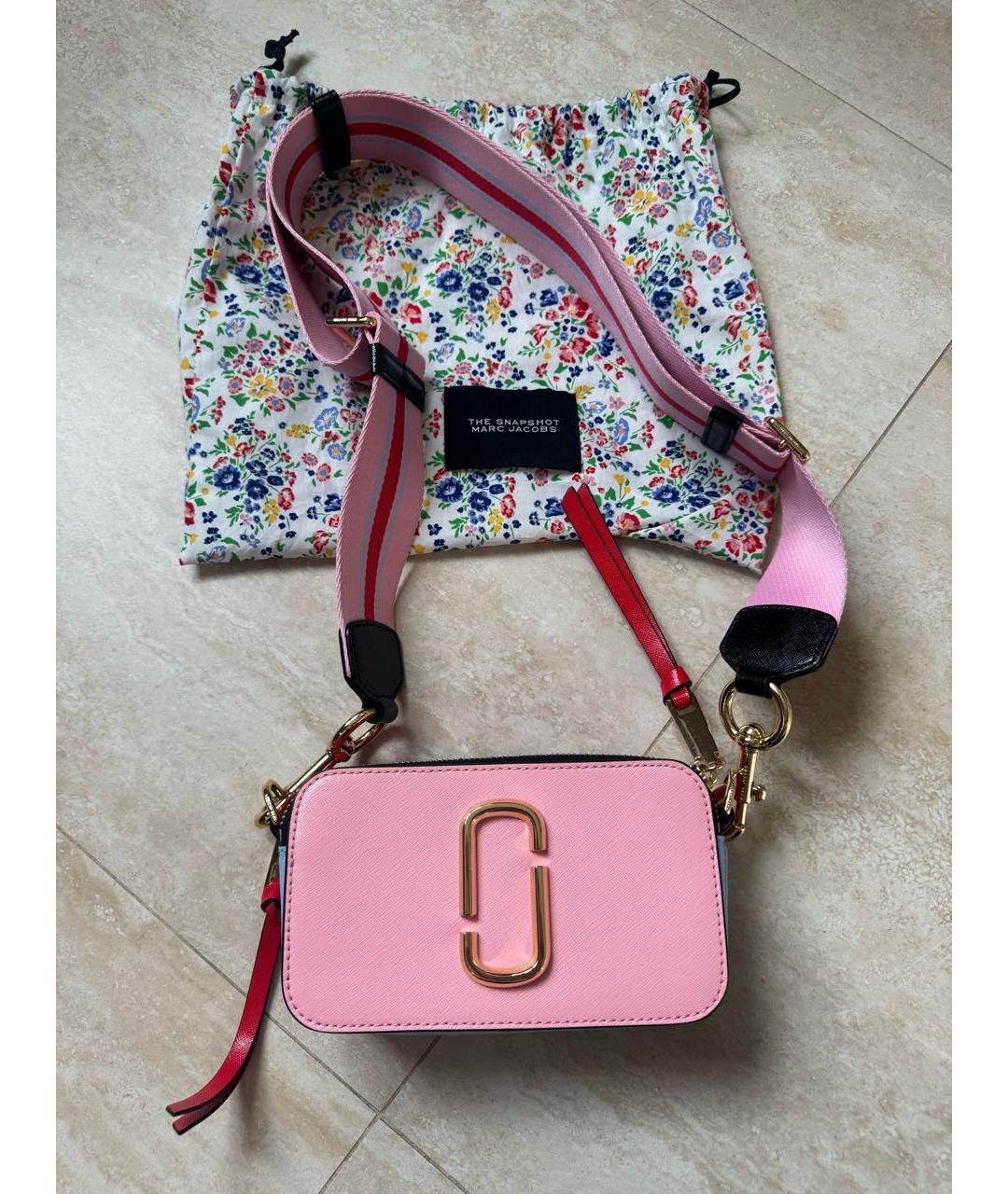 MARC JACOBS Розовая сумка через плечо из искусственной кожи, фото 6