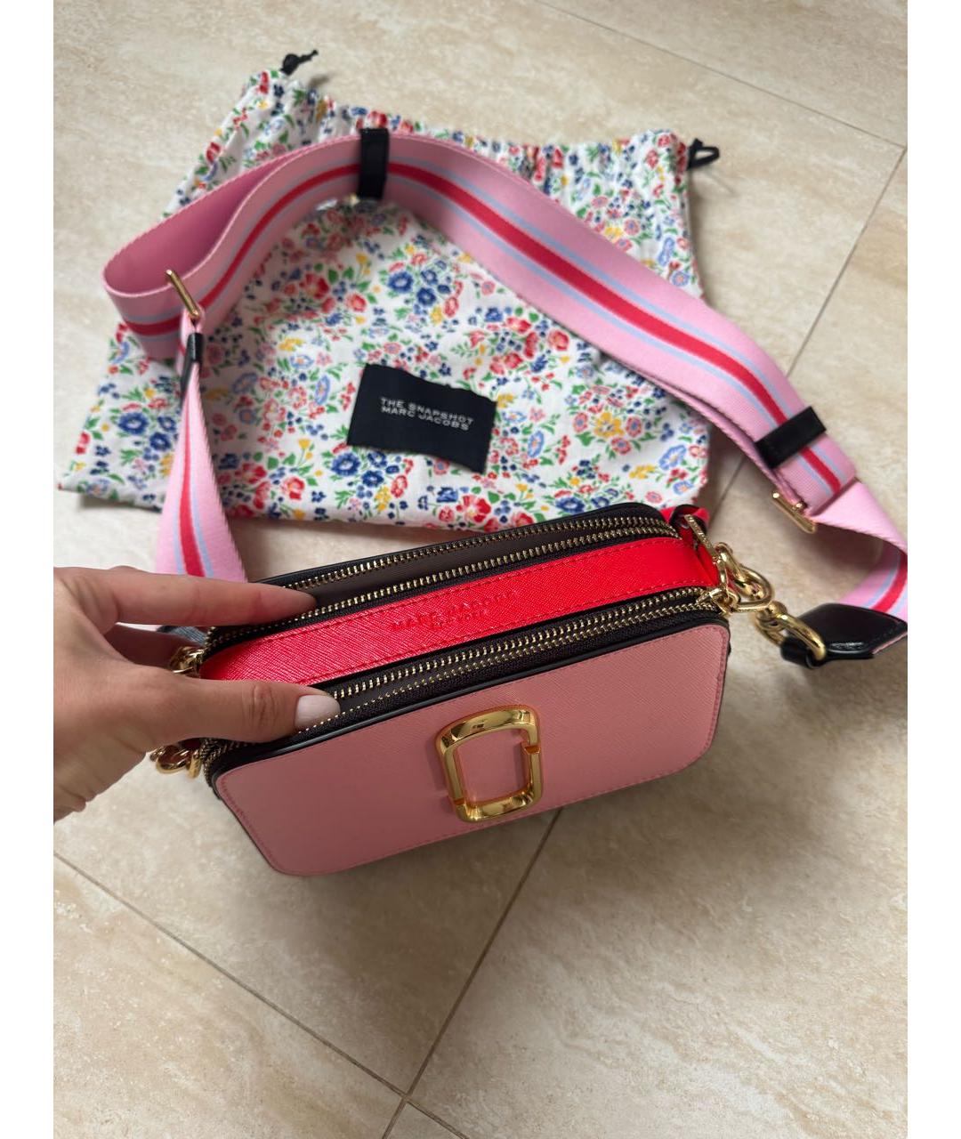 MARC JACOBS Розовая сумка через плечо из искусственной кожи, фото 2