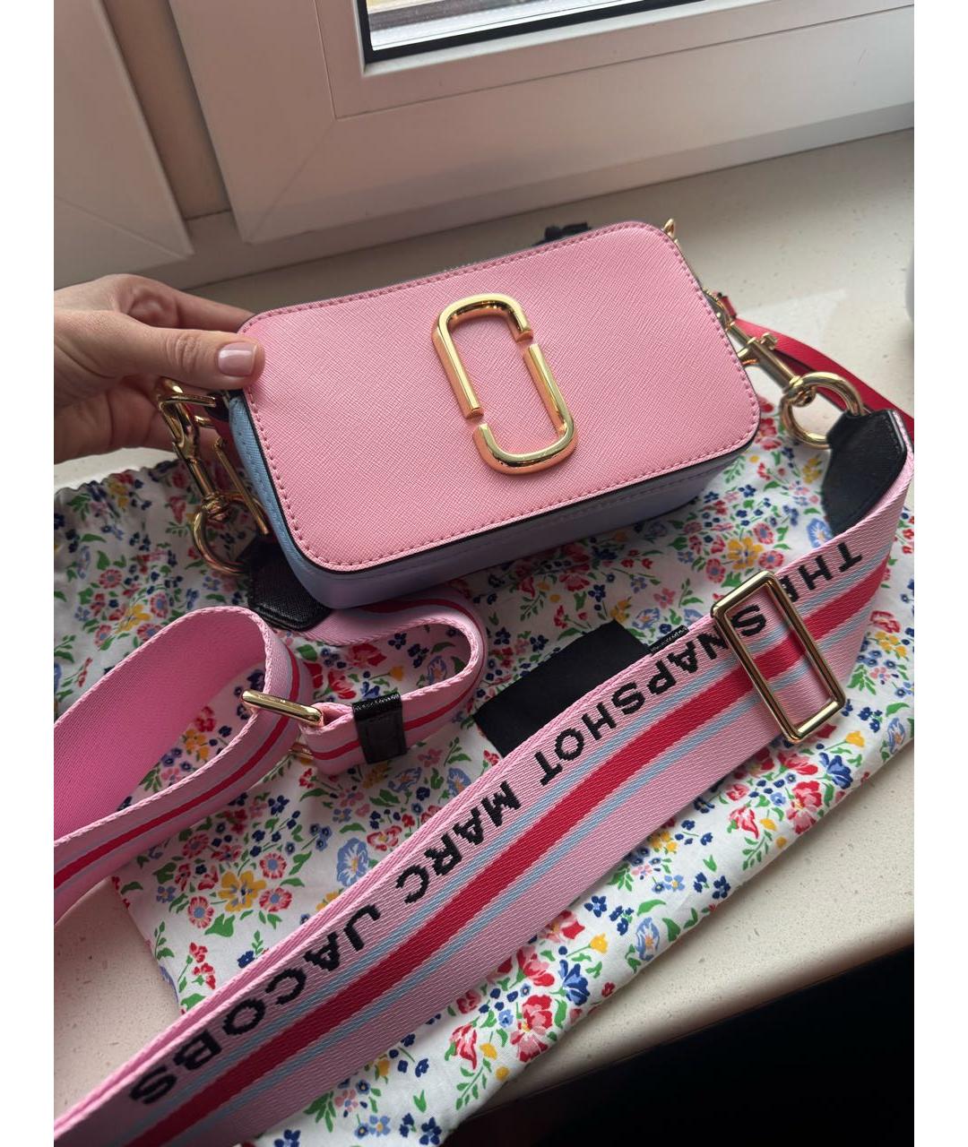 MARC JACOBS Розовая сумка через плечо из искусственной кожи, фото 4