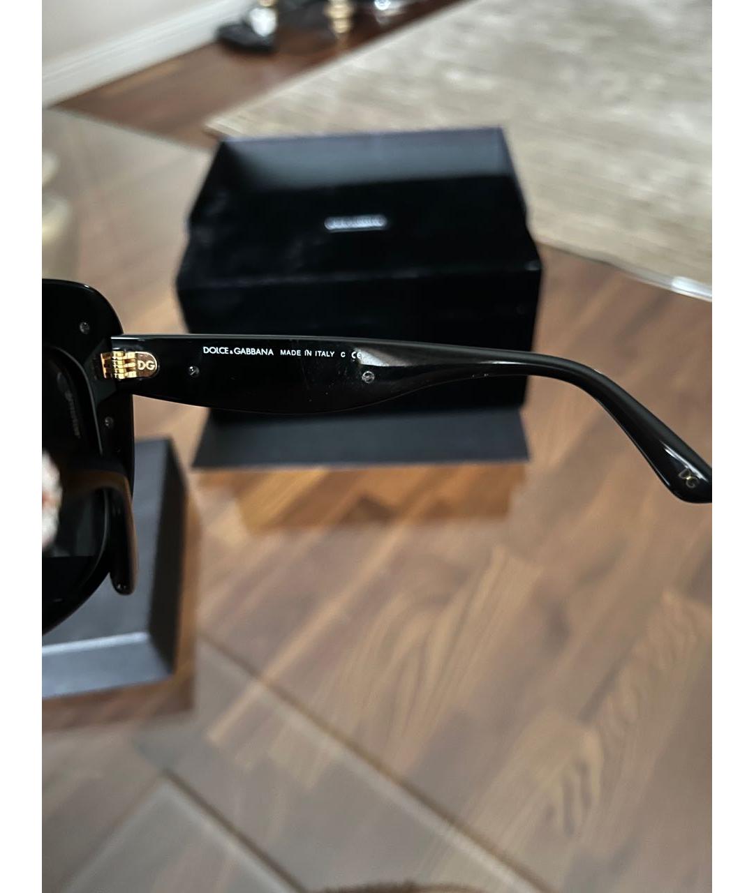 DOLCE&GABBANA Черные пластиковые солнцезащитные очки, фото 3
