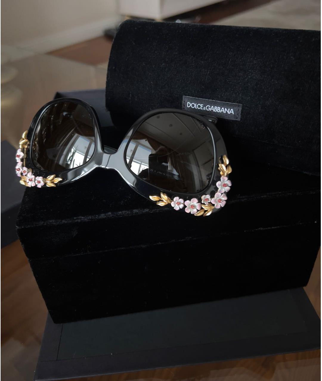 DOLCE&GABBANA Черные пластиковые солнцезащитные очки, фото 5