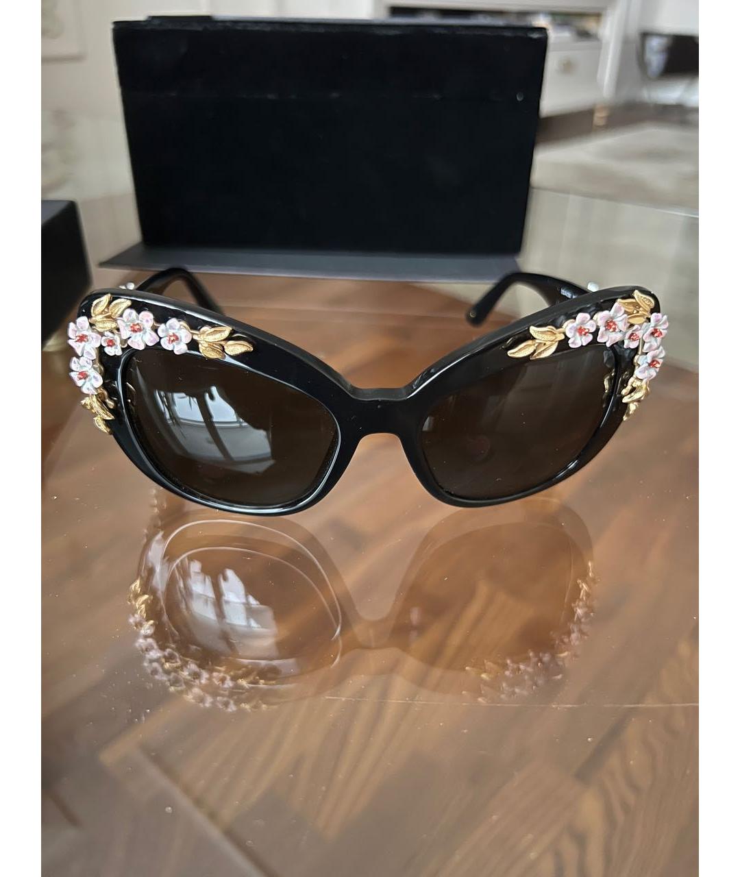DOLCE&GABBANA Черные пластиковые солнцезащитные очки, фото 7