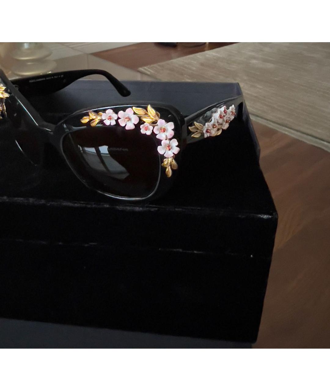 DOLCE&GABBANA Черные пластиковые солнцезащитные очки, фото 2