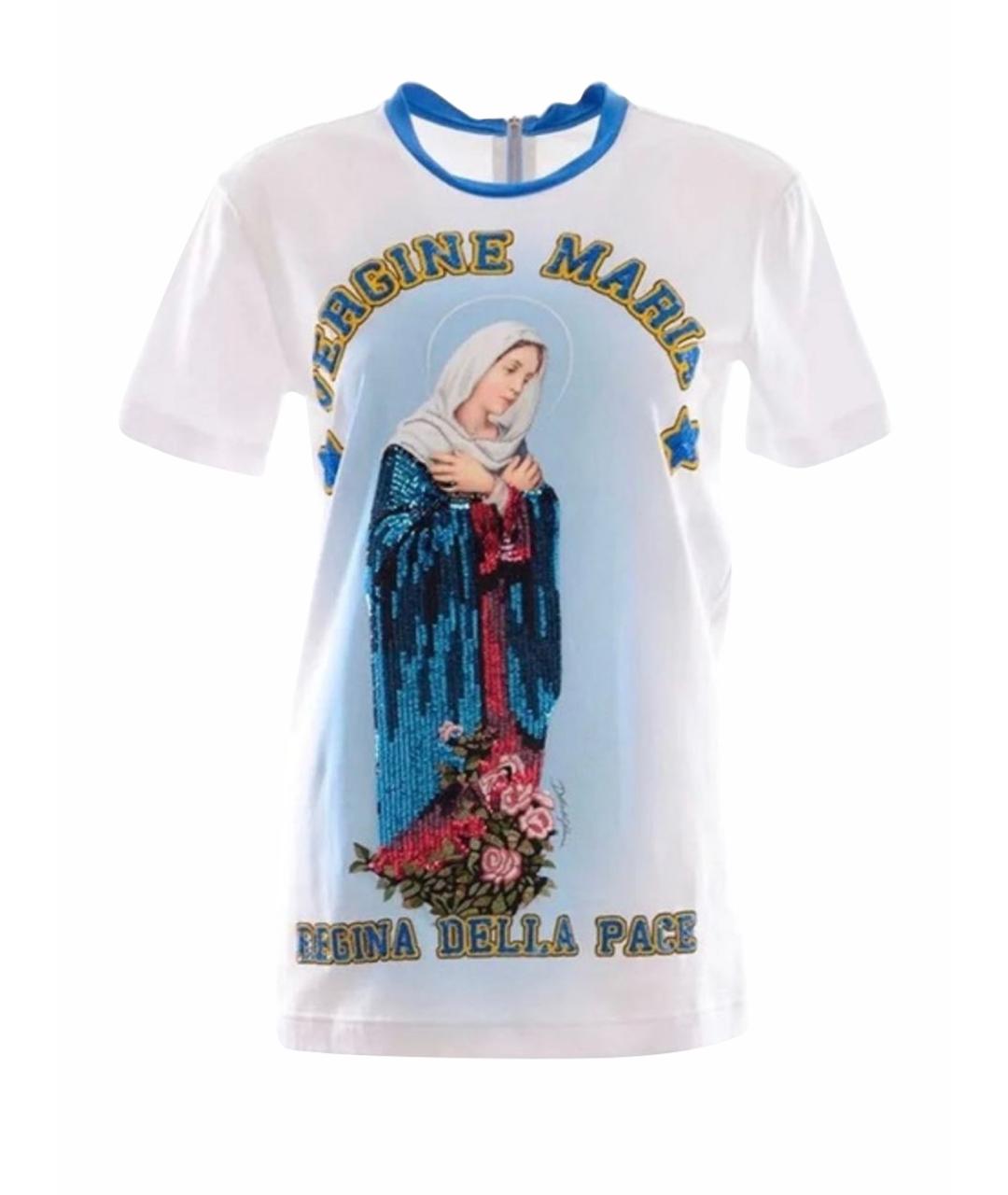 DOLCE&GABBANA Белая хлопковая футболка, фото 1