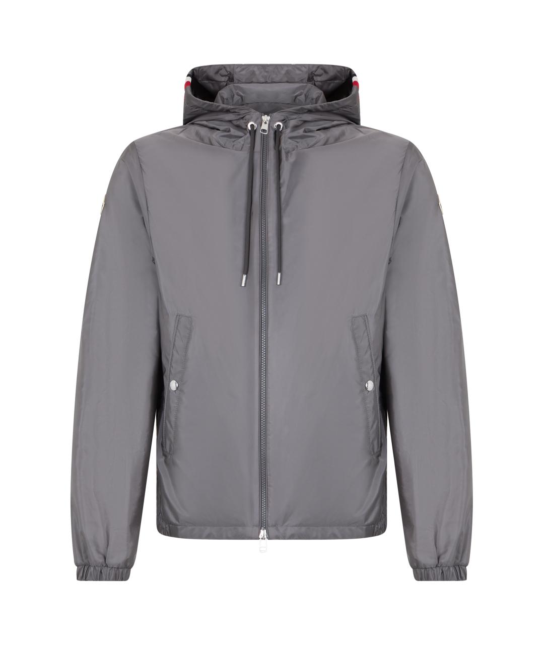 MONCLER Серая полиамидовая куртка, фото 1