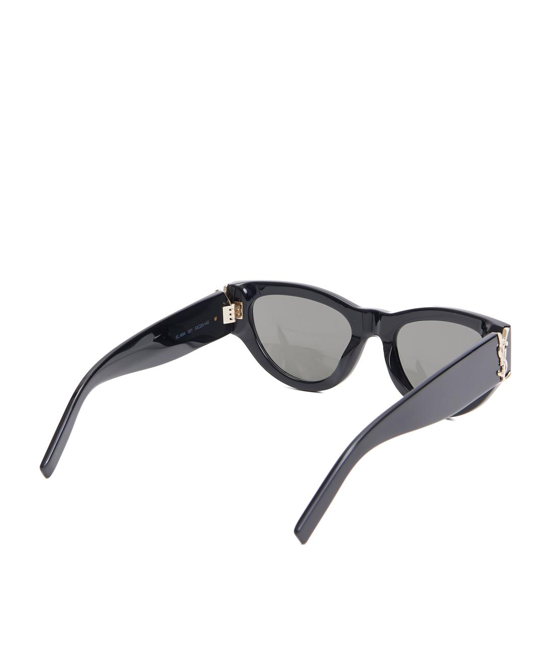 SAINT LAURENT Черные пластиковые солнцезащитные очки, фото 3