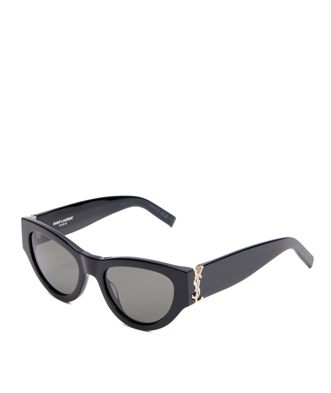 SAINT LAURENT Черные пластиковые солнцезащитные очки, фото 2