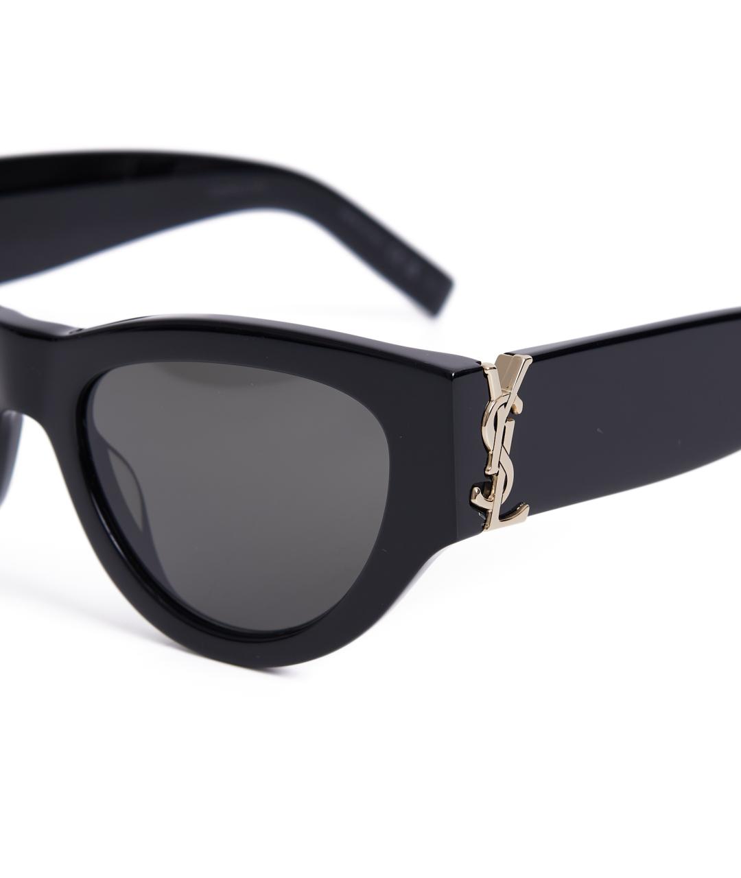 SAINT LAURENT Черные пластиковые солнцезащитные очки, фото 4