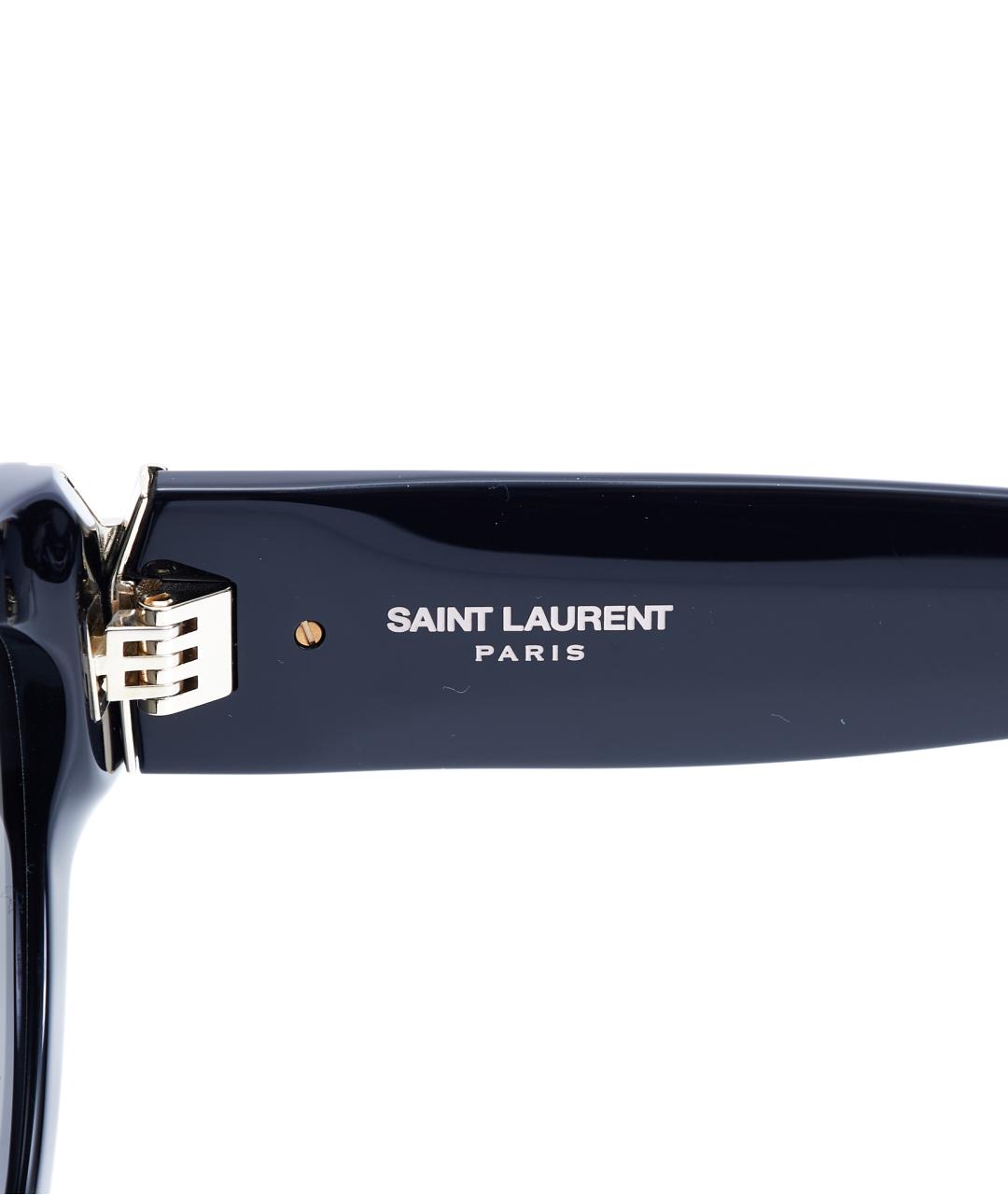 SAINT LAURENT Черные пластиковые солнцезащитные очки, фото 5