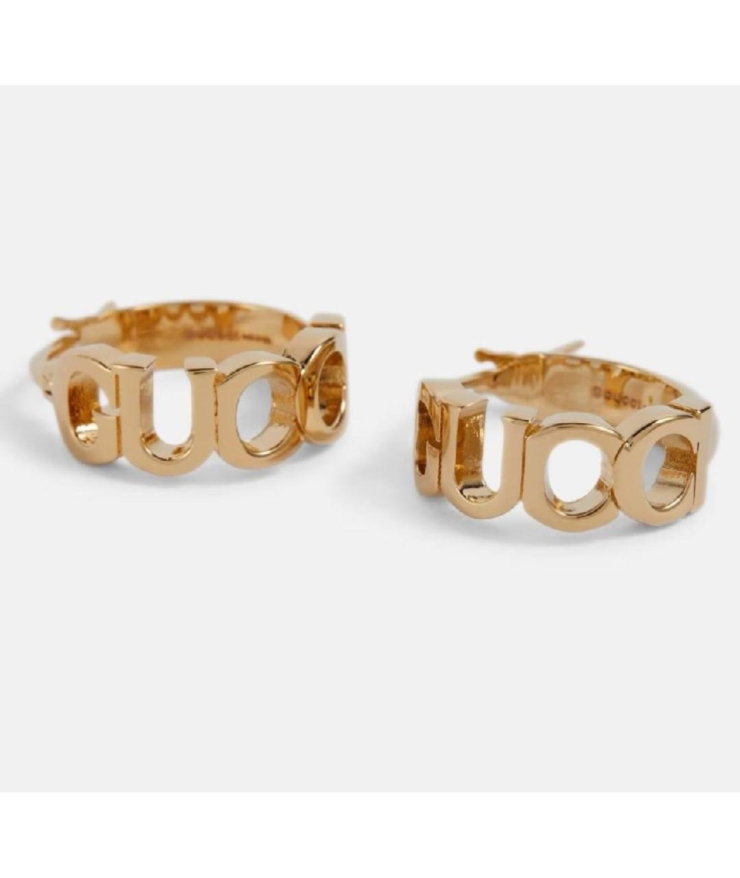 GUCCI Золотые латунные серьги, фото 4