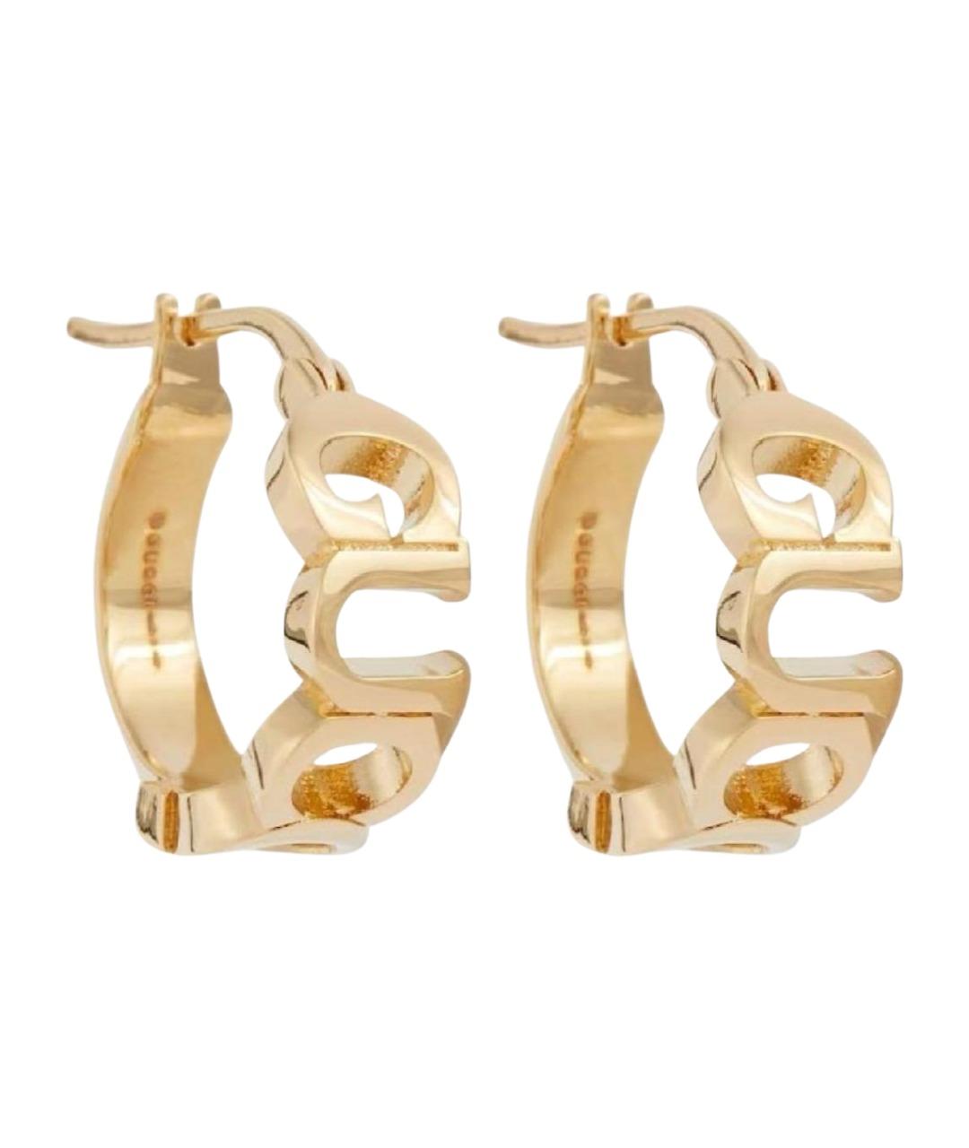 GUCCI Золотые латунные серьги, фото 1