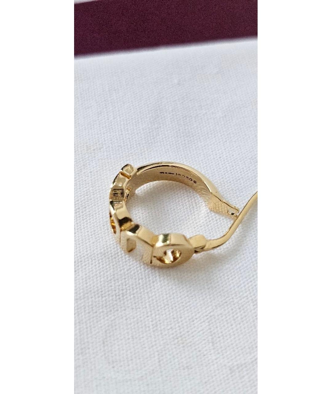 GUCCI Золотые латунные серьги, фото 7