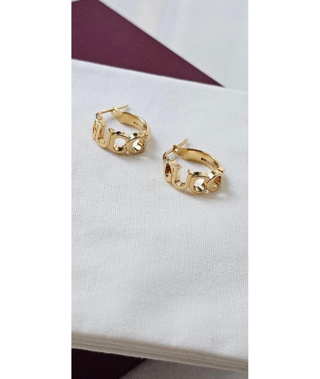 GUCCI Золотые латунные серьги, фото 8