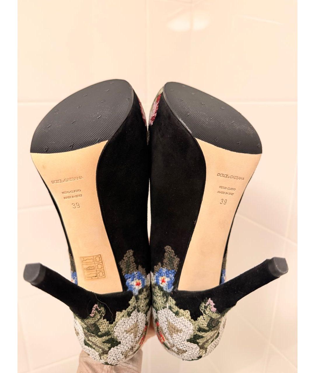 DOLCE&GABBANA Мульти замшевые туфли, фото 5