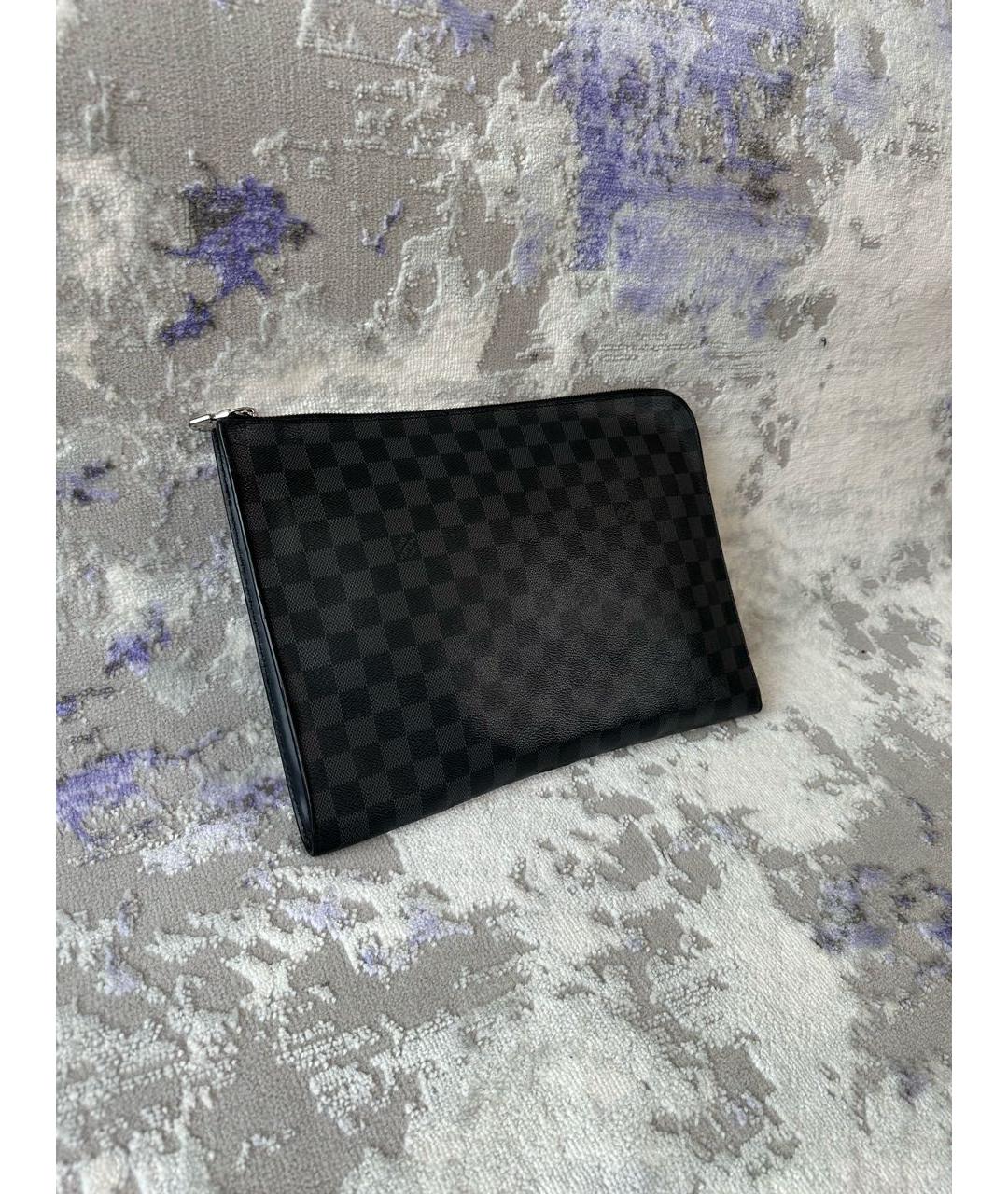 LOUIS VUITTON Антрацитовая папка для документов, фото 2