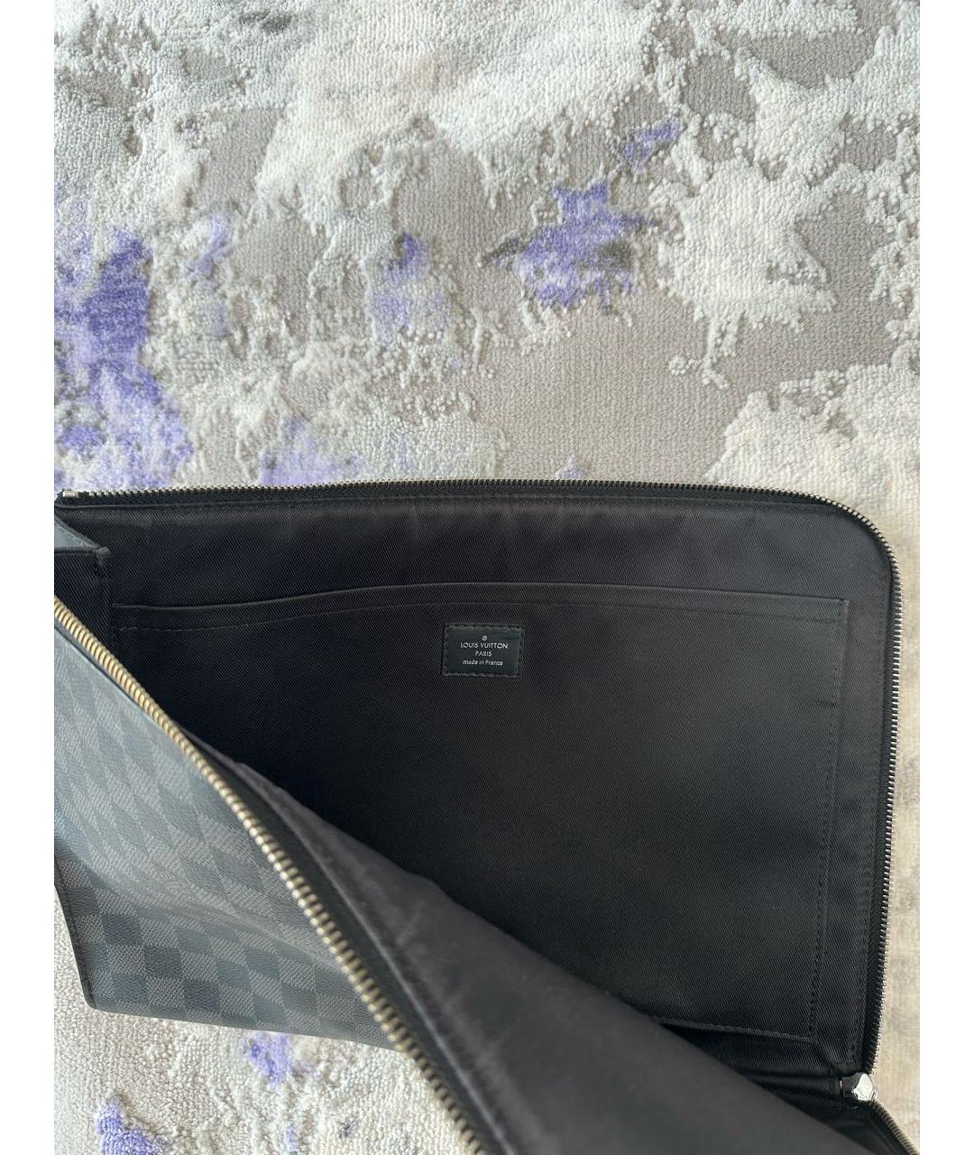 LOUIS VUITTON Антрацитовая папка для документов, фото 5