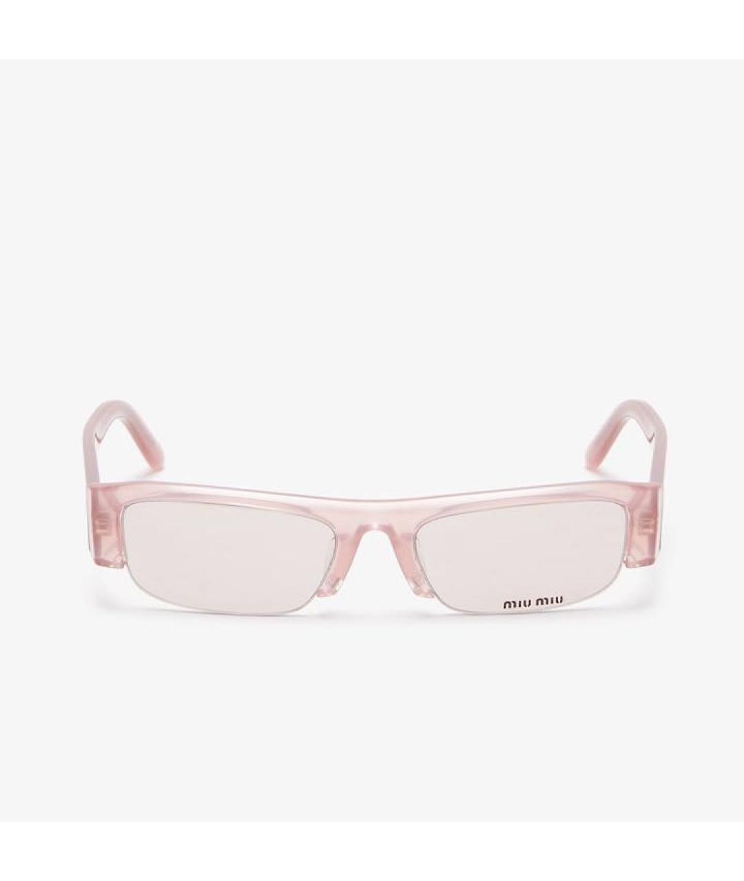 MIU MIU Розовые пластиковые солнцезащитные очки, фото 5